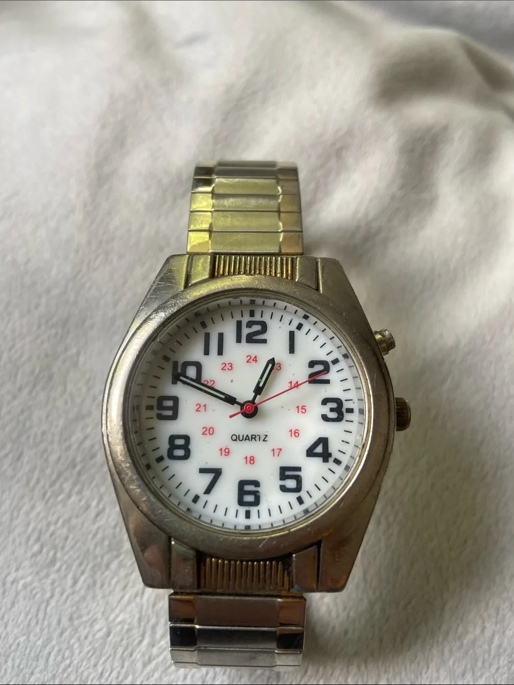 MDC Infantry Mens Military Field Watch 12/24 Hour Quartz MDC74859W Untested